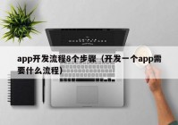 app开发流程8个步骤（开发一个app需要什么流程）