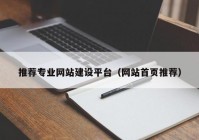 推荐专业网站建设平台（网站首页推荐）