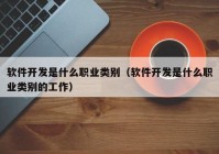 软件开发是什么职业类别（软件开发是什么职业类别的工作）