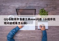 QQ小程序开发者工具mac闪退（小程序出现闪退现象怎么搞）